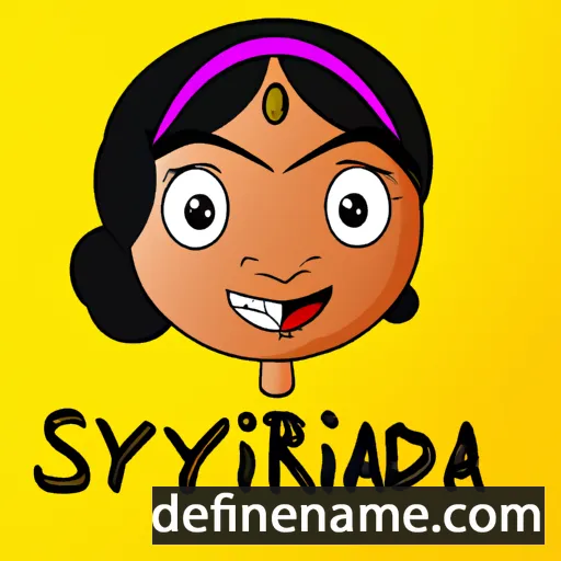 cartoon of the name Srividya