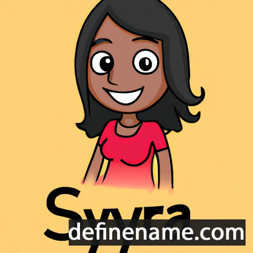 cartoon of the name Sriya