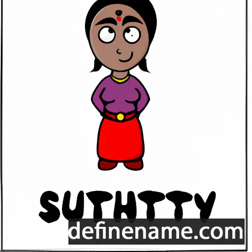 cartoon of the name Sruthy