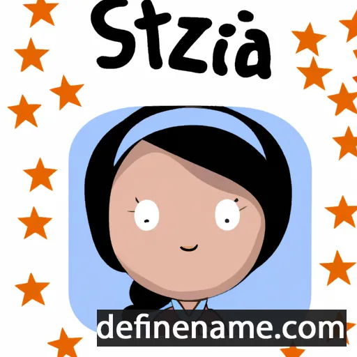 cartoon of the name Stazia