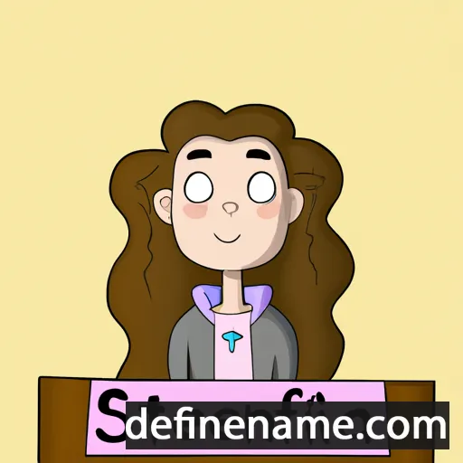 cartoon of the name Stefanía