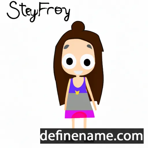 cartoon of the name Stefany