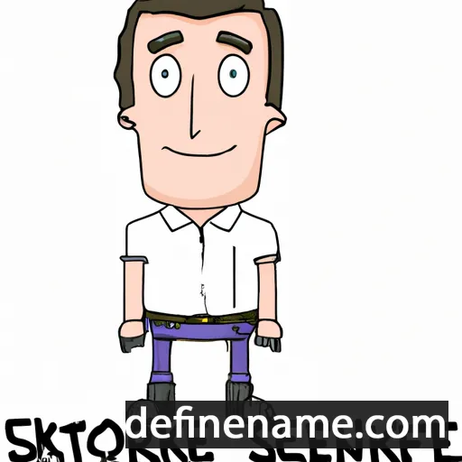 cartoon of the name Stefonknee