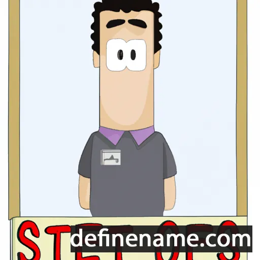 cartoon of the name Stefos