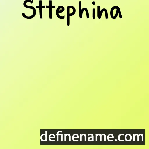 cartoon of the name Stephânia