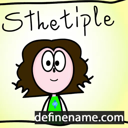 cartoon of the name Stephenie