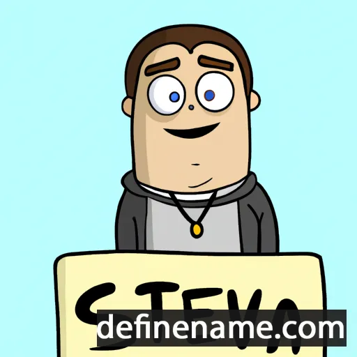 cartoon of the name Steva