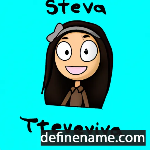 cartoon of the name Steviena