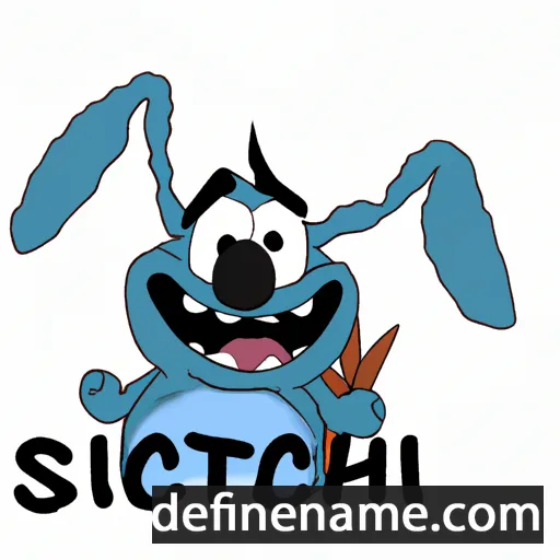 cartoon of the name Stitch