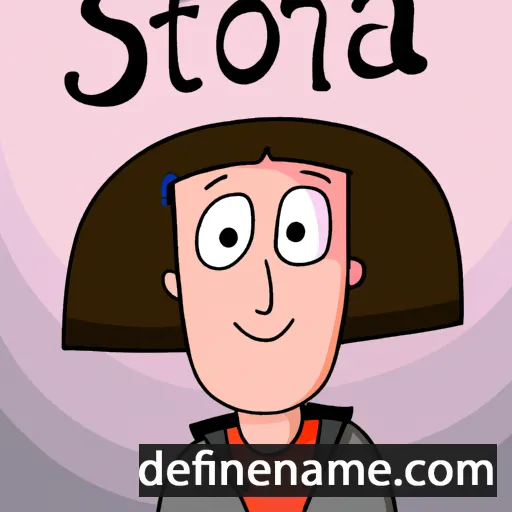 cartoon of the name Stojana