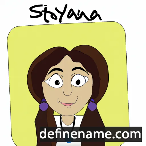 cartoon of the name Stoyana