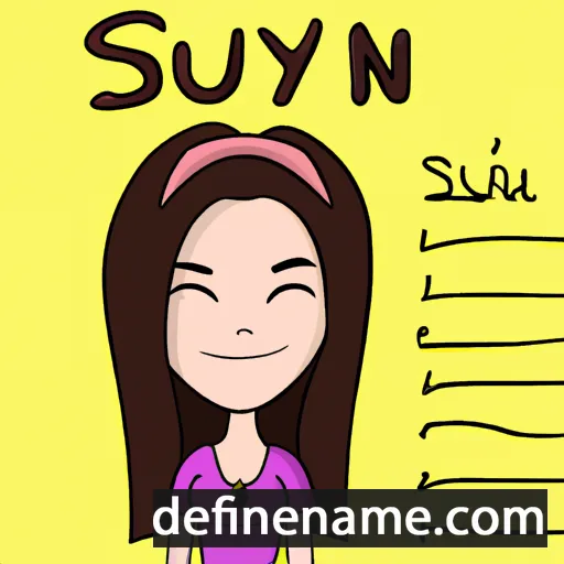 cartoon of the name Su-lynn