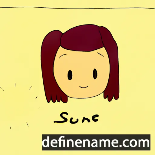 cartoon of the name Sünje