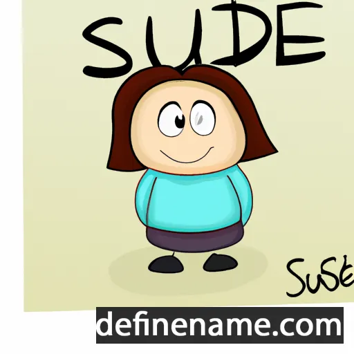 cartoon of the name Sudie