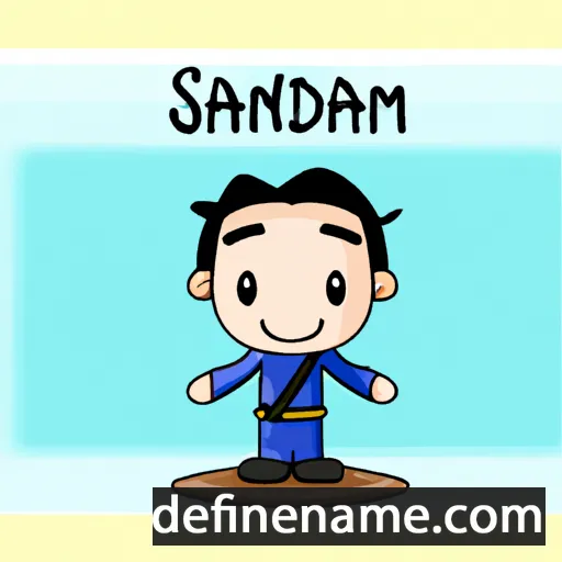 cartoon of the name Sudirman