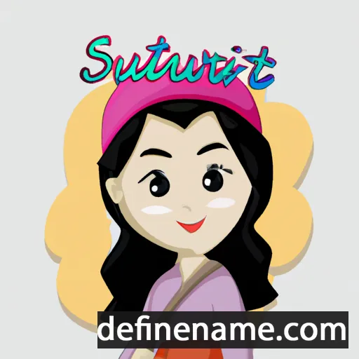 cartoon of the name Suhartini