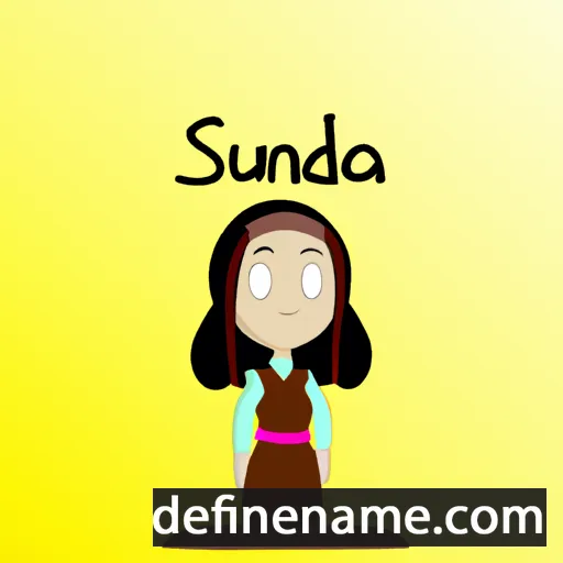 cartoon of the name Sujinda