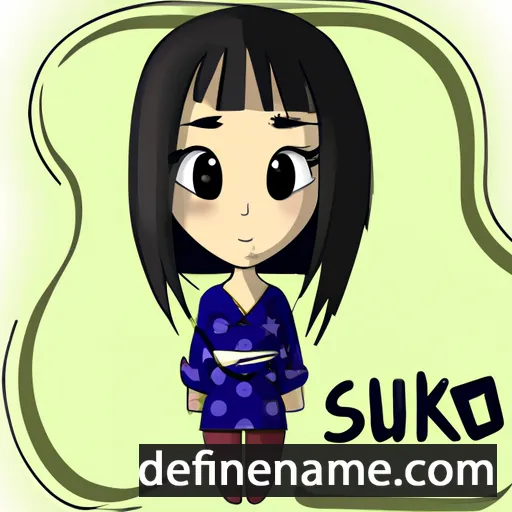 cartoon of the name Sukiko