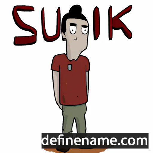 cartoon of the name Sukit