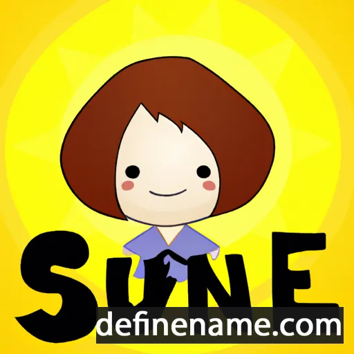 cartoon of the name Sun-ae