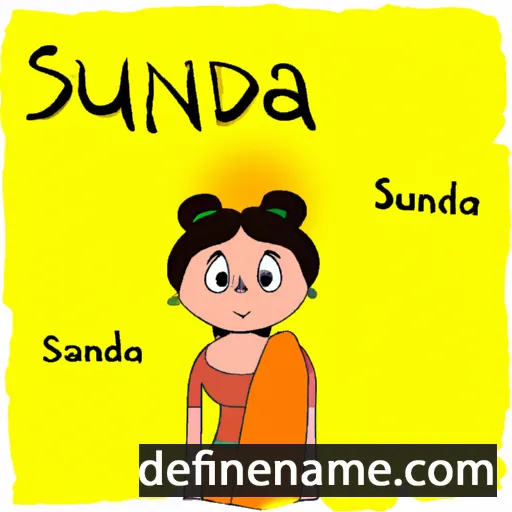 cartoon of the name Sunanda