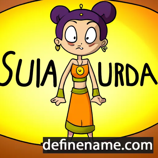 cartoon of the name Sundra