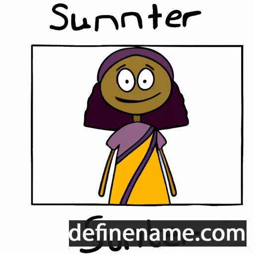 cartoon of the name Sunetra