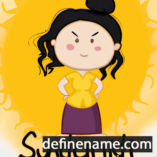 cartoon of the name Sunidhi