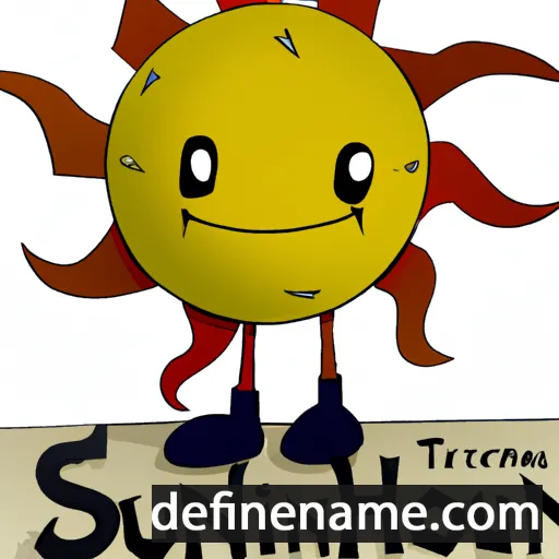 cartoon of the name Sunthorn