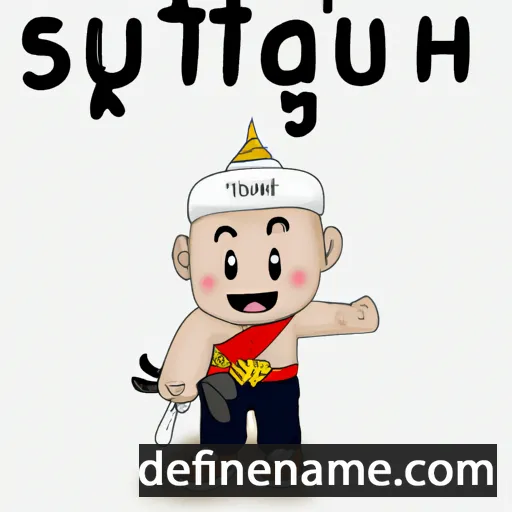 cartoon of the name Suphat