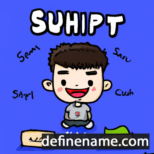 cartoon of the name Suphit