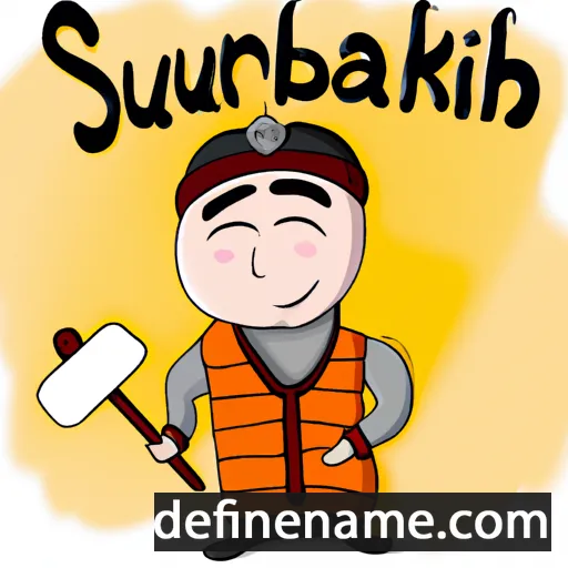 cartoon of the name Surakhbayar