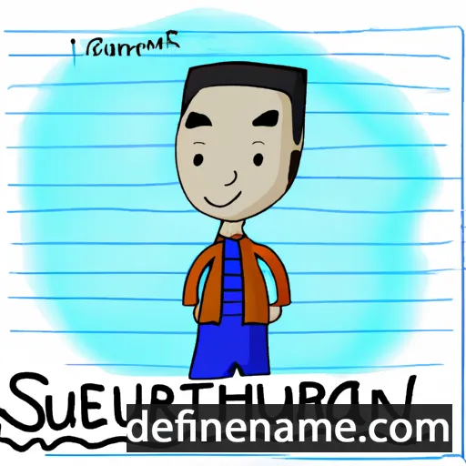 cartoon of the name Surethan