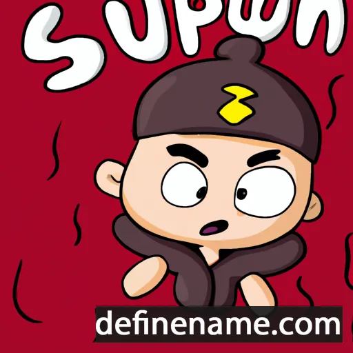 cartoon of the name Suriphon