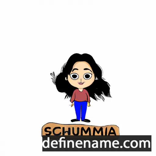 cartoon of the name Sushmitha