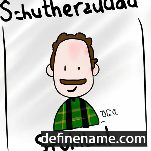 cartoon of the name Sutherland