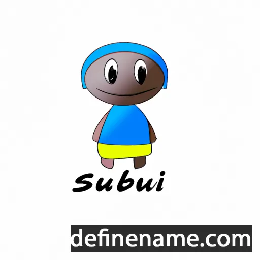 cartoon of the name Suubi