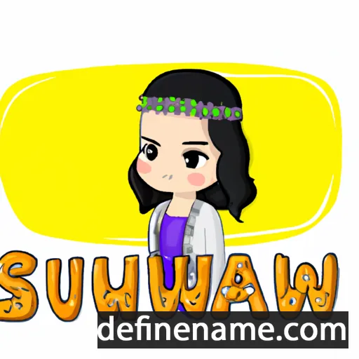 cartoon of the name Suwarni