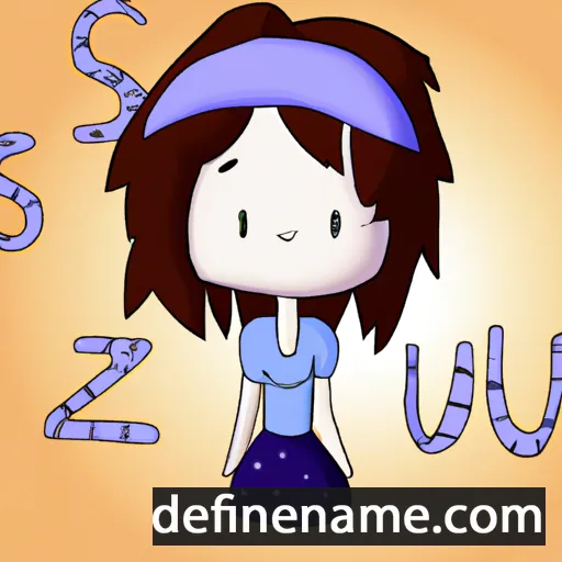 cartoon of the name Suzua