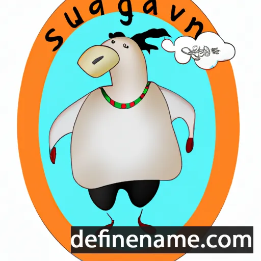 cartoon of the name Svanaug