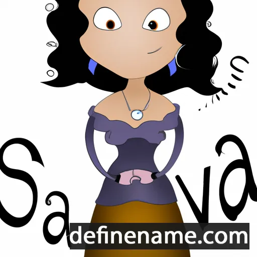 cartoon of the name Svava