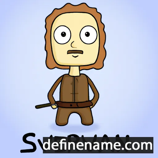 cartoon of the name Sveinar