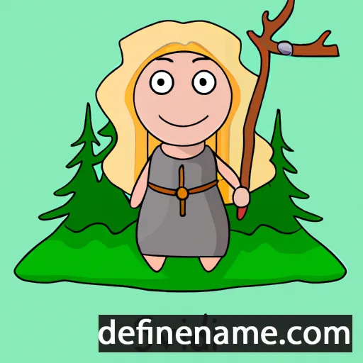 cartoon of the name Sveinfríður