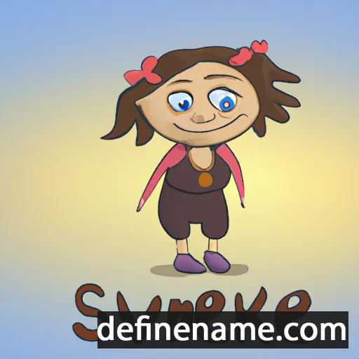 cartoon of the name Svemirka