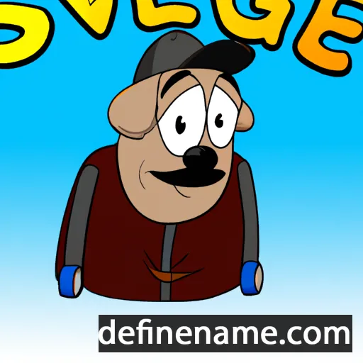 cartoon of the name Svenåge