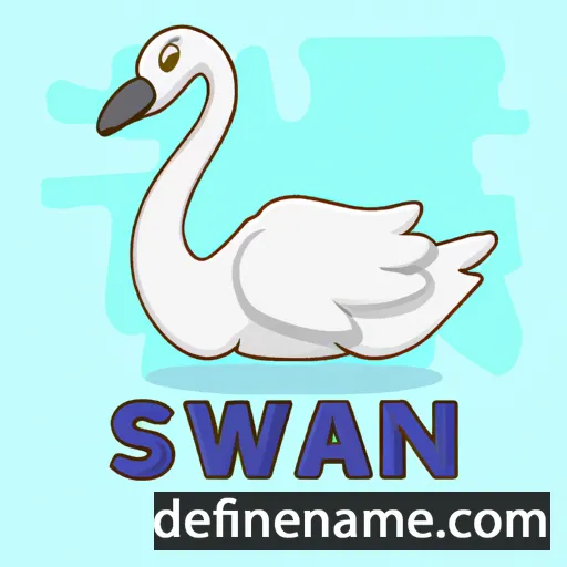 cartoon of the name Swan