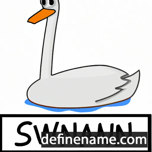 cartoon of the name Swan