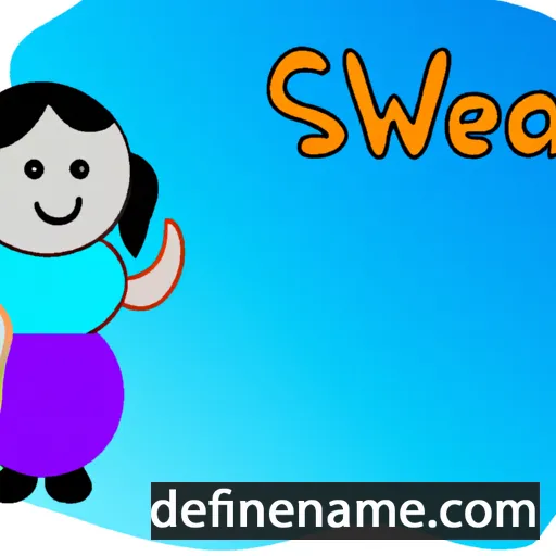 cartoon of the name Sweta