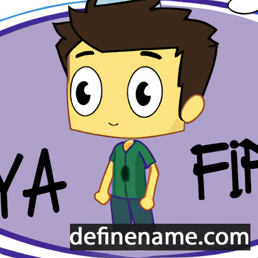 cartoon of the name Syafiq