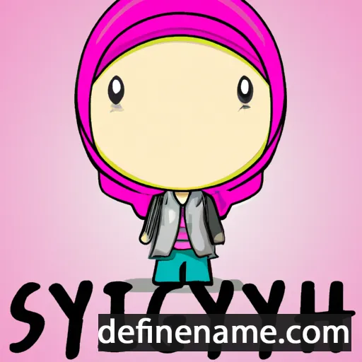 cartoon of the name Syafiqah